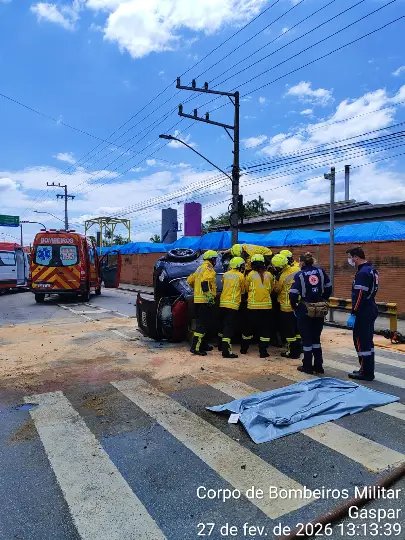 Bombeiros dão mais detalhes de acidente violento em Gaspar